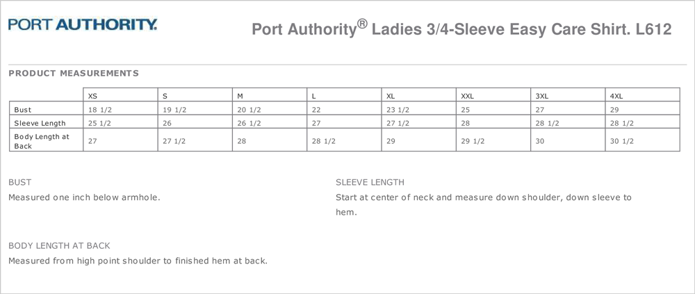 Port Authority Ladies 3/4-Sleeve Easy Care Shirt. - Bernhard